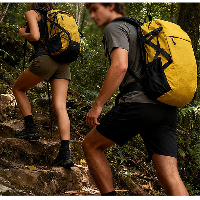 Guangzhou Fuliya Industry Co.,Ltd C-81357 Lightweight outdoor backpack, water-repellent and stain-resistant tech fabric, breathable back system, large capacity with organized multi-compartment storage - ideal for hiking, trekking, travel, and daily use.