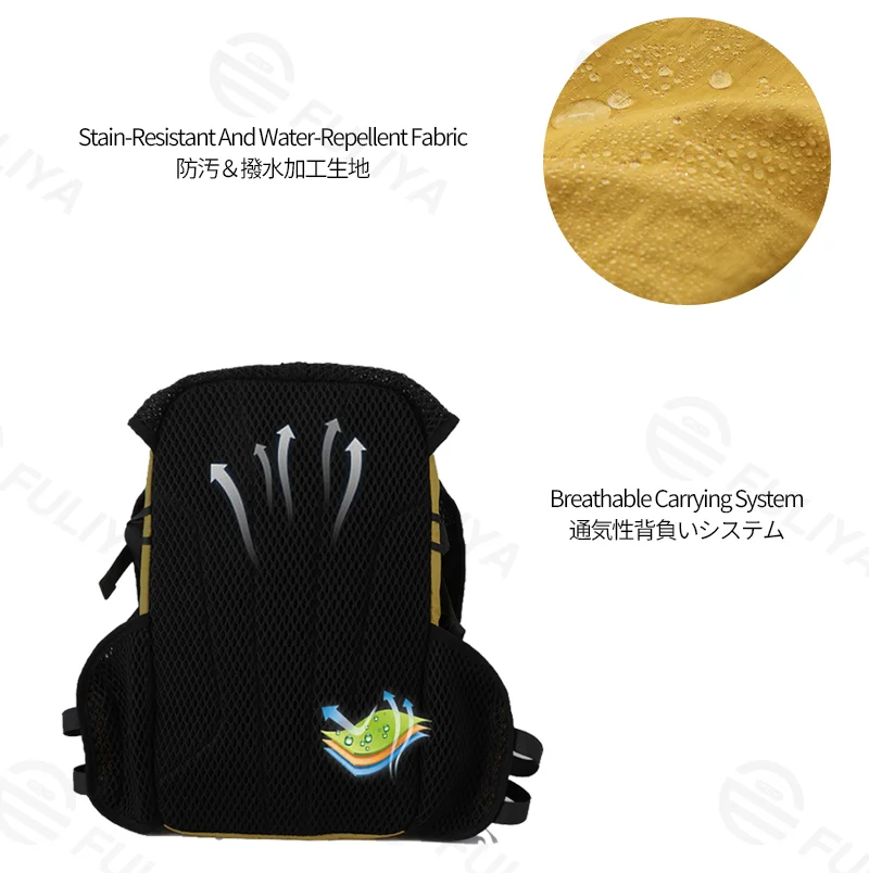 Guangzhou Fuliya Industry Co.,Ltd C-81357 Lightweight outdoor backpack, water-repellent and stain-resistant tech fabric, breathable back system, large capacity with organized multi-compartment storage - ideal for hiking, trekking, travel, and daily use.