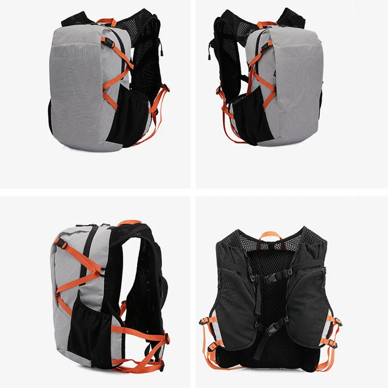 Guangzhou Fuliya Industry Co.,Ltd C-81358 Lightweight outdoor backpack breathable back system, built-in hydration compartment with outlet port, SOS whistle, water-resistant fabric, multi-pocket storage - ideal for hiking, trekking and travel.