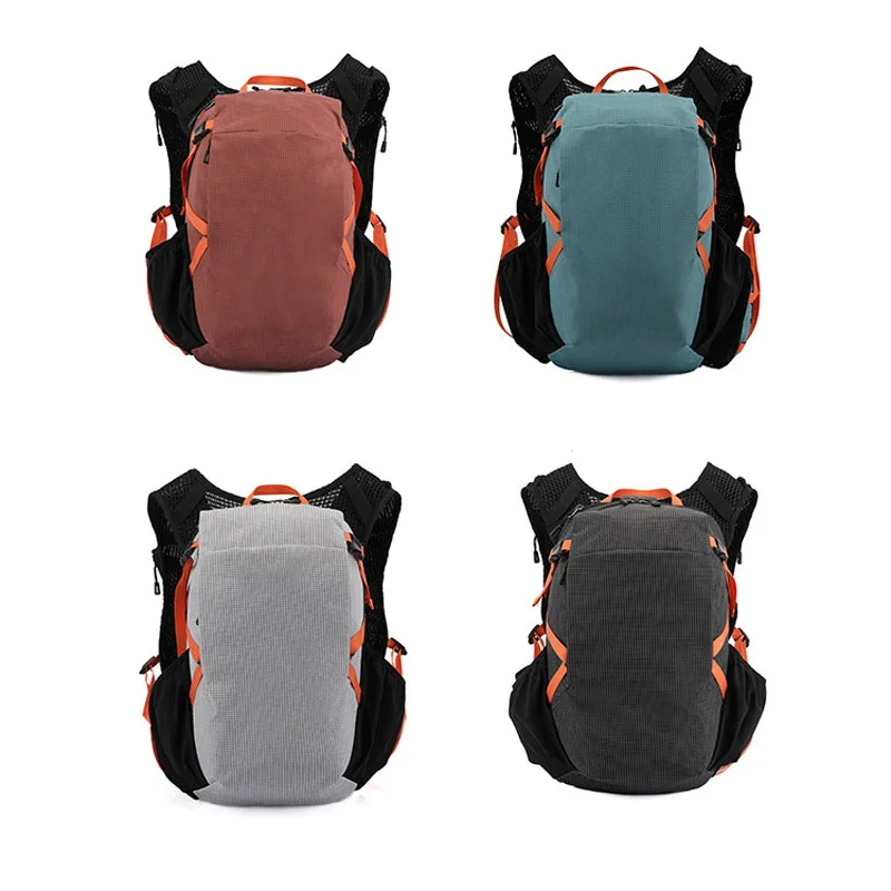 Guangzhou Fuliya Industry Co.,Ltd C-81358 Lightweight outdoor backpack breathable back system, built-in hydration compartment with outlet port, SOS whistle, water-resistant fabric, multi-pocket storage - ideal for hiking, trekking and travel.