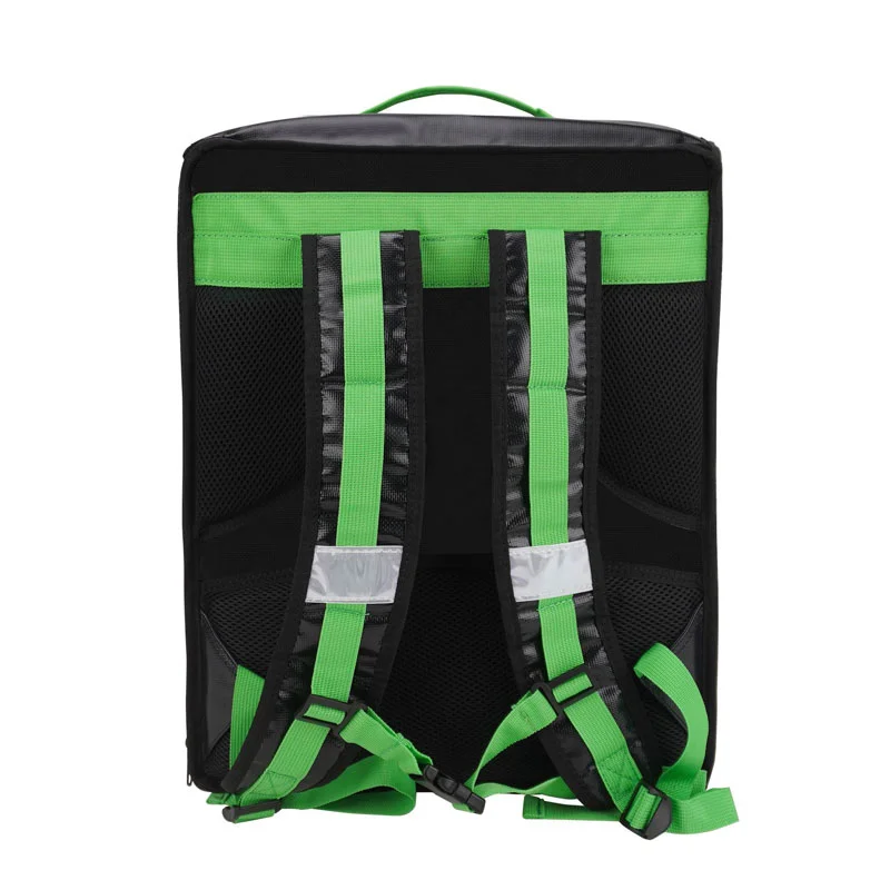 Guangzhou Fuliya Industry Co.,Ltd C-81361 Waterproof foldable double-shoulder thermal bag, keeps hot/cold 2-4 hrs, removable dividers, reflective strips, hot/cold zones – for delivery and picnics.