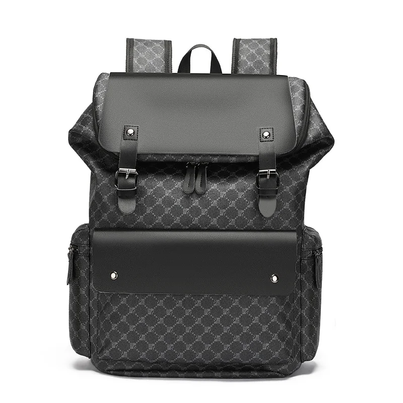 Guangzhou Fuliya Industry Co.,Ltd C-81363 Waterproof PU computer bag, zipper or drawstring closure, metal lock, large capacity, luggage pass-through, for business and travel.