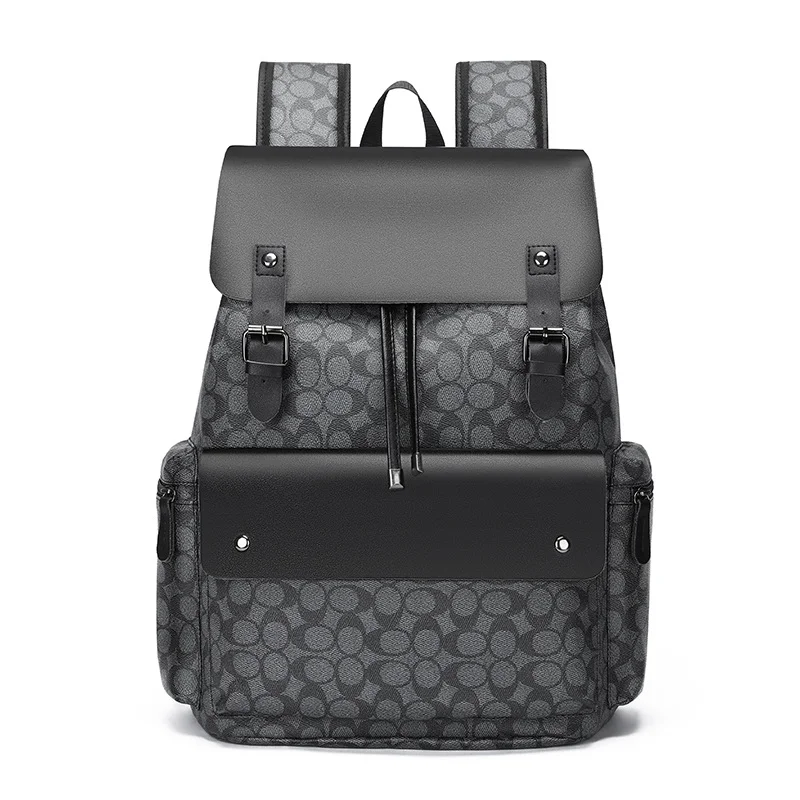 Guangzhou Fuliya Industry Co.,Ltd C-81363 Waterproof PU computer bag, zipper or drawstring closure, metal lock, large capacity, luggage pass-through, for business and travel.