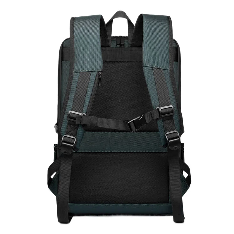 Guangzhou Fuliya Industry Co.,Ltd C-81460 This casual backpack has water-repellent fabric, a laptop compartment, multi-pockets, side pockets, a breathable back, and a trolley sleeve - ideal for commuting and travel.