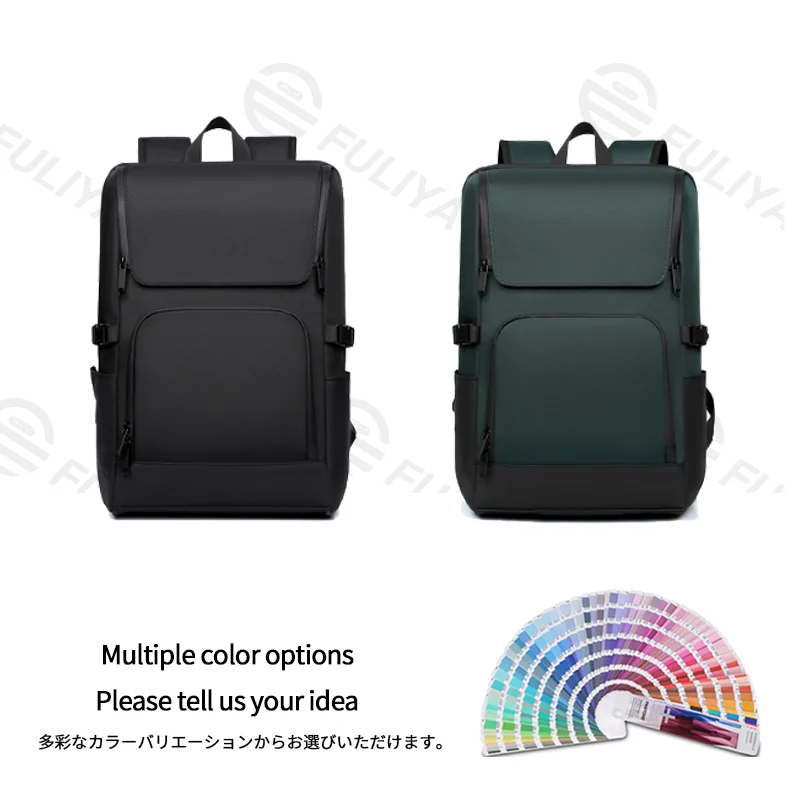 Guangzhou Fuliya Industry Co.,Ltd C-81460 This casual backpack has water-repellent fabric, a laptop compartment, multi-pockets, side pockets, a breathable back, and a trolley sleeve - ideal for commuting and travel.