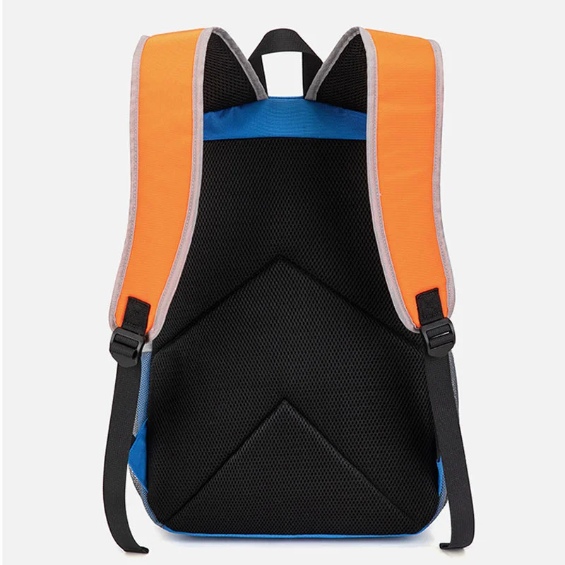 Guangzhou Fuliya Industry Co.,Ltd C-81461 This lightweight color-block backpack is water-repellent, fits a 15-inch laptop, has multiple pockets, and is great for outdoor, travel, and commuting.