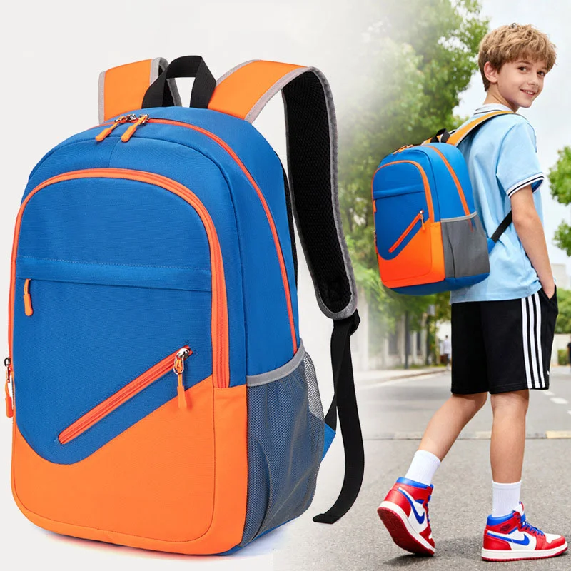 Guangzhou Fuliya Industry Co.,Ltd C-81461 This lightweight color-block backpack is water-repellent, fits a 15-inch laptop, has multiple pockets, and is great for outdoor, travel, and commuting.