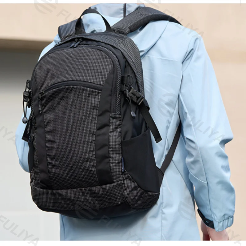 Guangzhou Fuliya Industry Co.,Ltd C-81463 Water-repellent, durable backpack with external attachments, large capacity, trolley sleeve, breathable back - for commuting, travel, and outdoor.