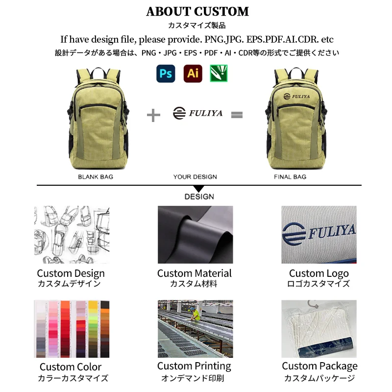 Guangzhou Fuliya Industry Co.,Ltd C-81463 Water-repellent, durable backpack with external attachments, large capacity, trolley sleeve, breathable back - for commuting, travel, and outdoor.