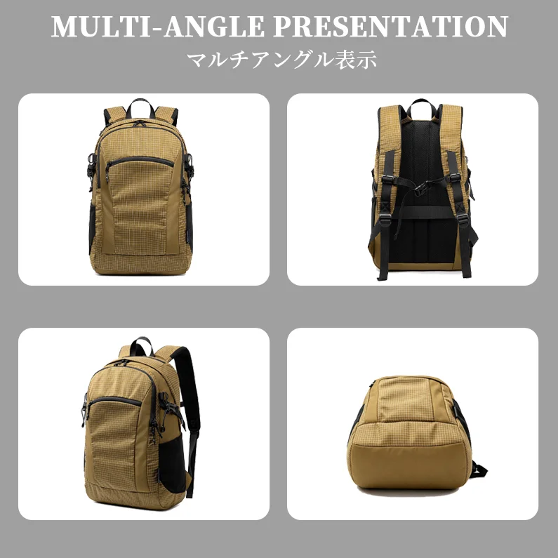 Guangzhou Fuliya Industry Co.,Ltd C-81463 Water-repellent, durable backpack with external attachments, large capacity, trolley sleeve, breathable back - for commuting, travel, and outdoor.