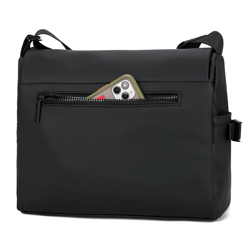 Guangzhou Fuliya Industry Co.,Ltd C-81471 PU color-block men's crossbody bag, large capacity, water-repellent, wear-resistant, with thickened cushioned adjustable strap - ideal for commuting and casual.