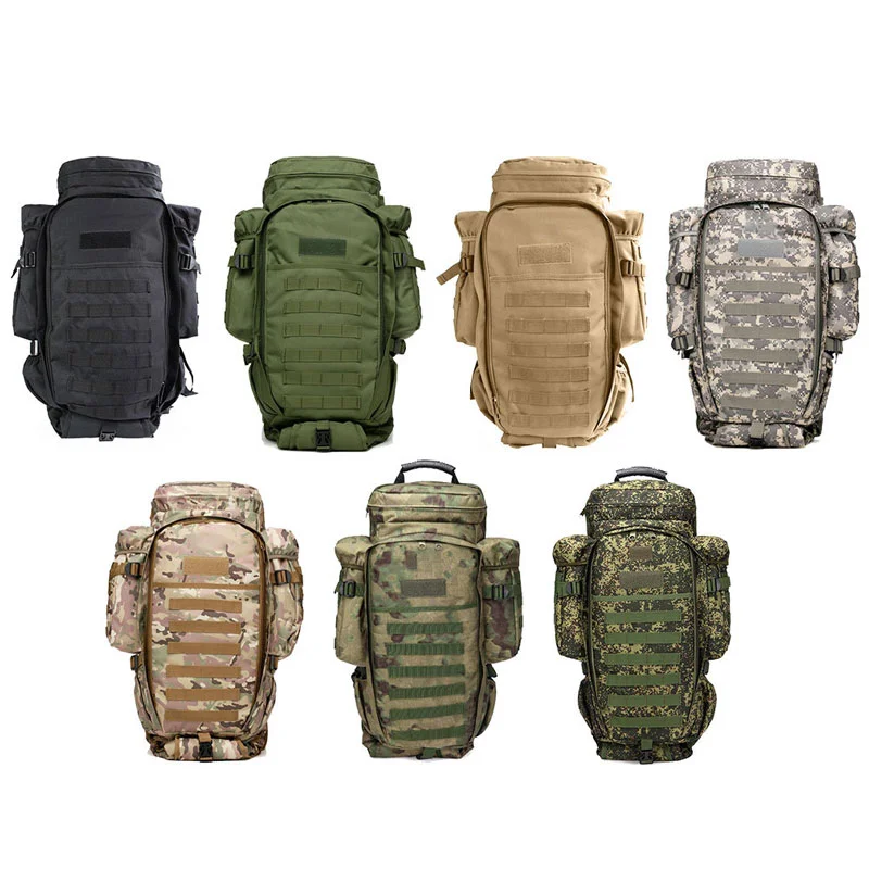 Guangzhou Fuliya Industry Co.,Ltd C-81472 This tactical pack features 600D wear-resistant waterproof fabric, a 5-point harness, large capacity, and a breathable back, suitable for tactical, hunting, and climbing.