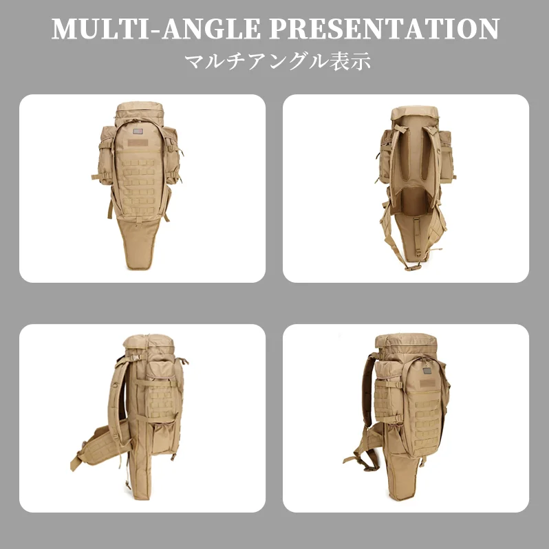Guangzhou Fuliya Industry Co.,Ltd C-81472 This tactical pack features 600D wear-resistant waterproof fabric, a 5-point harness, large capacity, and a breathable back, suitable for tactical, hunting, and climbing.