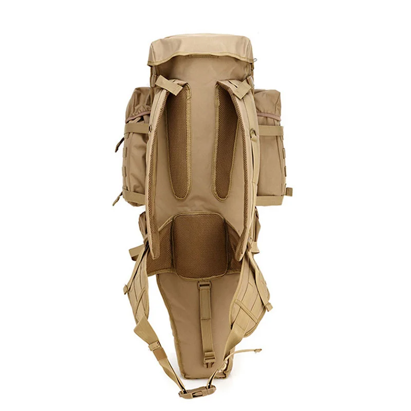 Guangzhou Fuliya Industry Co.,Ltd C-81472 This tactical pack features 600D wear-resistant waterproof fabric, a 5-point harness, large capacity, and a breathable back, suitable for tactical, hunting, and climbing.
