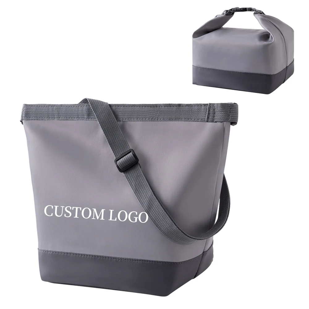Guangzhou Fuliya Industry Co.,Ltd C-81109 Crossbody hand-carry lunch bag, 3-layer thickened insulation, waterproof fabric, anti-slip shoulder strap, and comfortable handle - crossbody or hand carry for office, picnics, and travel.