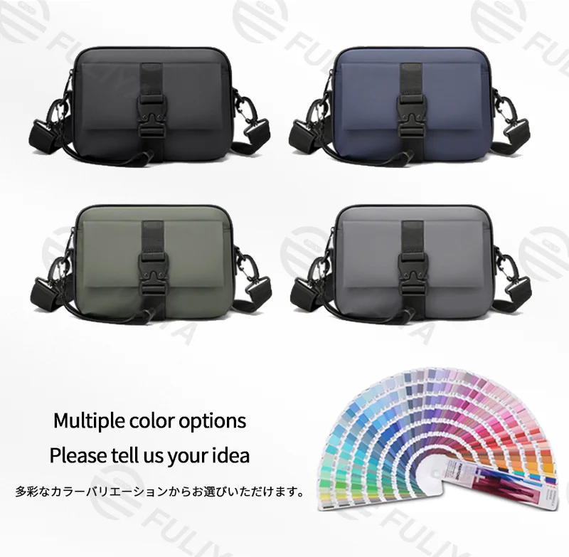 Guangzhou Fuliya Industry Co.,Ltd C-81113 Men's crossbody bag, water-resistant, large capacity, front compartment, back pocket, and adjustable strap - hand, shoulder, or crossbody carry for business, commuting, and daily use.