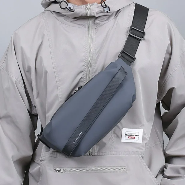 Guangzhou Fuliya Industry Co.,Ltd C-81116 Multi-functional crossbody waist bag, water-resistant, large capacity, quick-release buckle, and wide strap - chest, crossbody, or waist carry for travel, sports, and daily use.