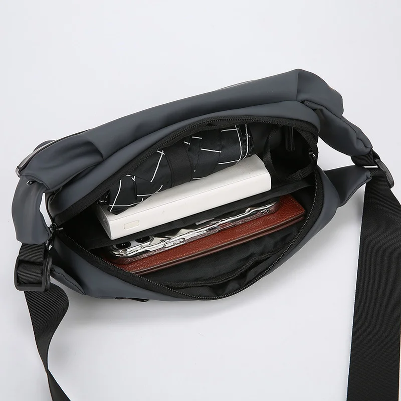 Guangzhou Fuliya Industry Co.,Ltd C-81116 Multi-functional crossbody waist bag, water-resistant, large capacity, quick-release buckle, and wide strap - chest, crossbody, or waist carry for travel, sports, and daily use.