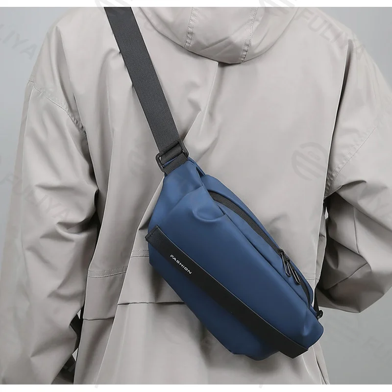 Guangzhou Fuliya Industry Co.,Ltd C-81116 Multi-functional crossbody waist bag, water-resistant, large capacity, quick-release buckle, and wide strap - chest, crossbody, or waist carry for travel, sports, and daily use.
