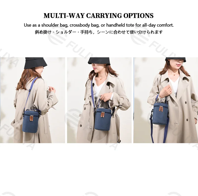 Guangzhou Fuliya Industry Co.,Ltd C-81131 Portable mommy insulated bag, water-resistant, large capacity, foil insulation, inner zipper pocket, detachable hook, and adjustable strap - hand, crossbody, or stroller carry for baby outings and pumping.