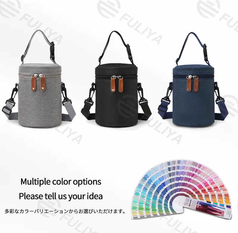Guangzhou Fuliya Industry Co.,Ltd C-81131 Portable mommy insulated bag, water-resistant, large capacity, foil insulation, inner zipper pocket, detachable hook, and adjustable strap - hand, crossbody, or stroller carry for baby outings and pumping.