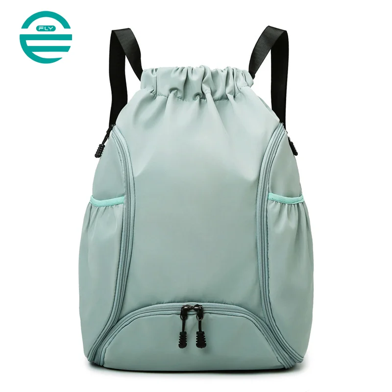 Guangzhou Fuliya Industry Co.,Ltd C-81135 Sports drawstring backpack, water-resistant, large capacity, shoe compartment, ball compartment, side pocket, and adjustable buckle - hand, shoulder, or backpack carry for basketball, soccer, fitness, and travel.