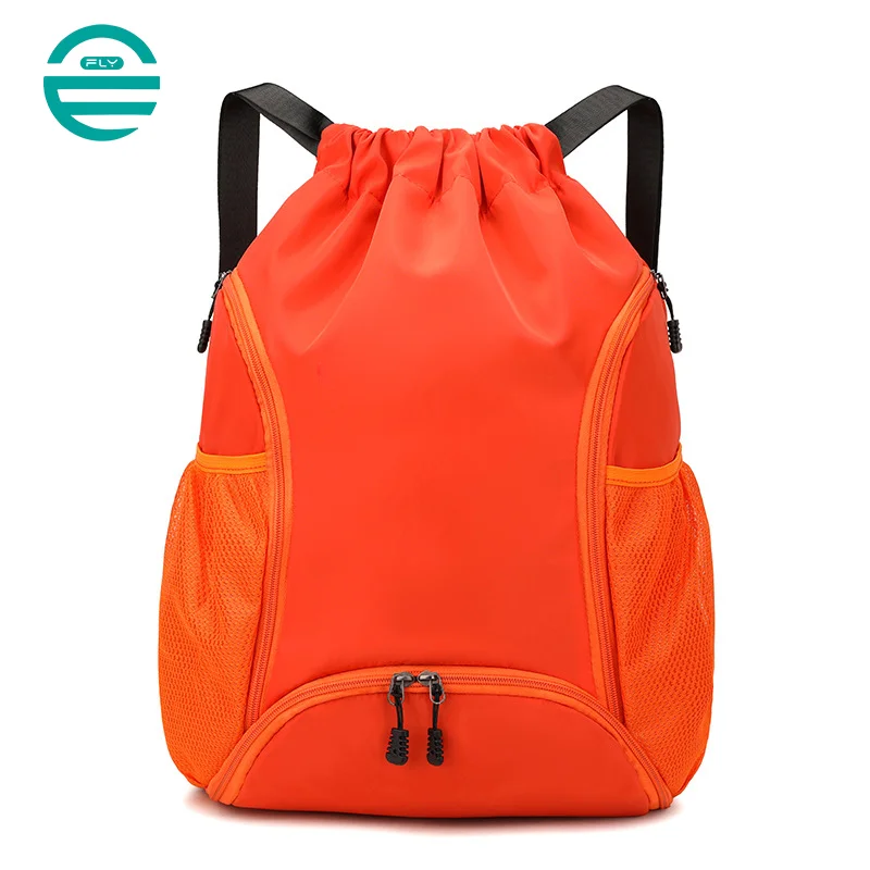 Guangzhou Fuliya Industry Co.,Ltd C-81135 Sports drawstring backpack, water-resistant, large capacity, shoe compartment, ball compartment, side pocket, and adjustable buckle - hand, shoulder, or backpack carry for basketball, soccer, fitness, and travel.