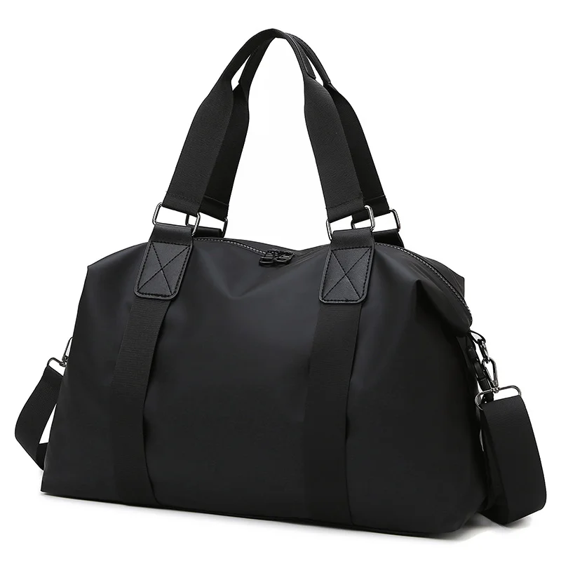 Guangzhou Fuliya Industry Co.,Ltd C-81143 Hand-carry travel gym bag, large capacity, comfortable handle, detachable hook, and adjustable strap - hand, shoulder, or crossbody carry for short trips, fitness, and business travel.