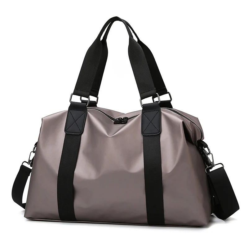Guangzhou Fuliya Industry Co.,Ltd C-81143 Hand-carry travel gym bag, large capacity, comfortable handle, detachable hook, and adjustable strap - hand, shoulder, or crossbody carry for short trips, fitness, and business travel.