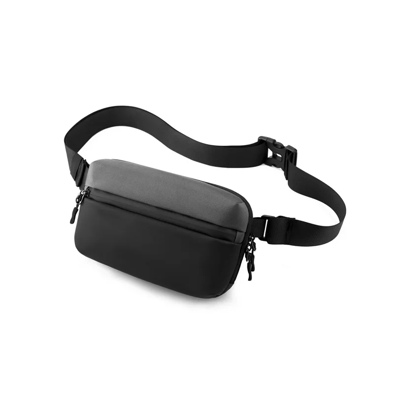 Guangzhou Fuliya Industry Co.,Ltd C-81157 Men's chest/crossbody bag, lightweight, front pocket, anti-theft back pocket, inner pocket, adjustable strap, and snap buckle - chest, crossbody, or waist carry for outdoor, travel, and daily use.
