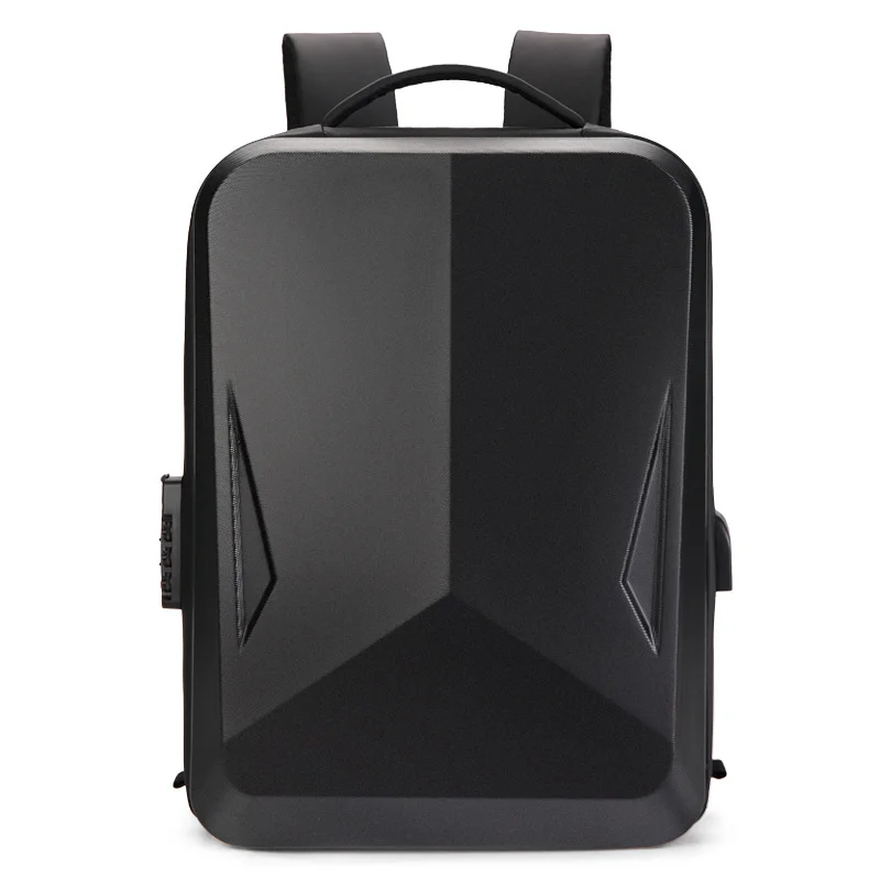 Guangzhou Fuliya Industry Co.,Ltd C-81158 Hard-shell laptop backpack, large capacity, laptop compartment, side expansion zipper (+10cm), sternum strap, breathable mesh back panel, and luggage strap - for commuting, short trips, and gaming.