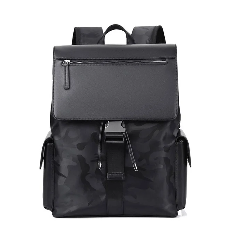 Guangzhou Fuliya Industry Co.,Ltd C-81160 Business travel laptop backpack, waterproof PU leather, large capacity, laptop compartment, front zipper pocket, side pockets, and comfortable handle - multiple colors for commuting, travel, and school.