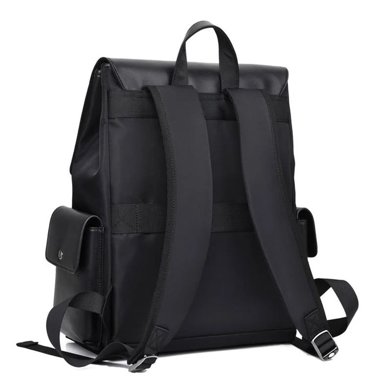 Guangzhou Fuliya Industry Co.,Ltd C-81160 Business travel laptop backpack, waterproof PU leather, large capacity, laptop compartment, front zipper pocket, side pockets, and comfortable handle - multiple colors for commuting, travel, and school.
