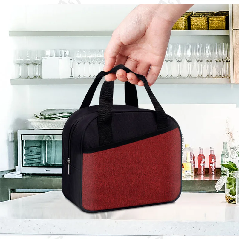 Guangzhou Fuliya Industry Co.,Ltd C-81161 Portable insulated lunch bag, aluminum foil lining, water-resistant, high load-bearing, reinforced handles, and smooth zipper - for school, office, and daily meals.