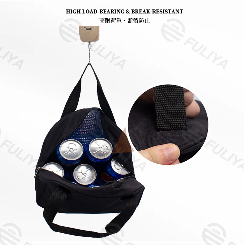 Guangzhou Fuliya Industry Co.,Ltd C-81161 Portable insulated lunch bag, aluminum foil lining, water-resistant, high load-bearing, reinforced handles, and smooth zipper - for school, office, and daily meals.