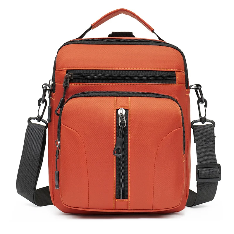 Guangzhou Fuliya Industry Co.,Ltd C-81163 Multi-pocket shoulder/crossbody bag, wear-resistant Oxford fabric, lightweight, hidden back zipper pocket, D-ring, detachable hook, and adjustable strap - for commuting, travel, and daily use.