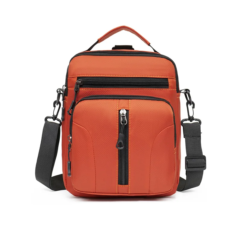 Guangzhou Fuliya Industry Co.,Ltd C-81163 Multi-pocket shoulder/crossbody bag, wear-resistant Oxford fabric, lightweight, hidden back zipper pocket, D-ring, detachable hook, and adjustable strap - for commuting, travel, and daily use.