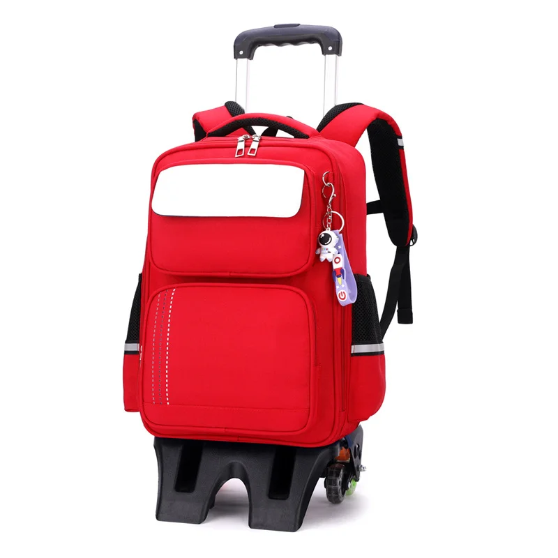 Guangzhou Fuliya Industry Co.,Ltd C-81164 Primary school wheeled backpack, 3D spine protection, large capacity, aluminum handle and 6-wheel stair-climbing system - detachable for backpack, shoulder, or tote use, for grades 1-6.