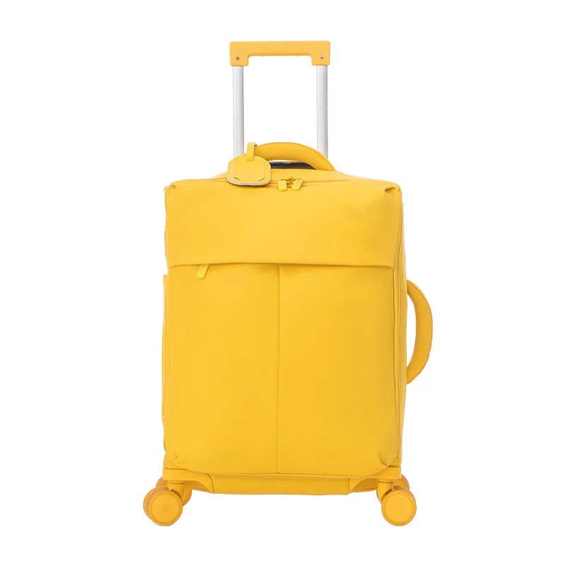 Guangzhou Fuliya Industry Co.,Ltd C-81170 Ultra-light trolley luggage, waterproof nylon, one-touch aluminum handle, USB port, combination lock, silent spinner wheels, and 1:9 open ratio - for boarding and short trips.