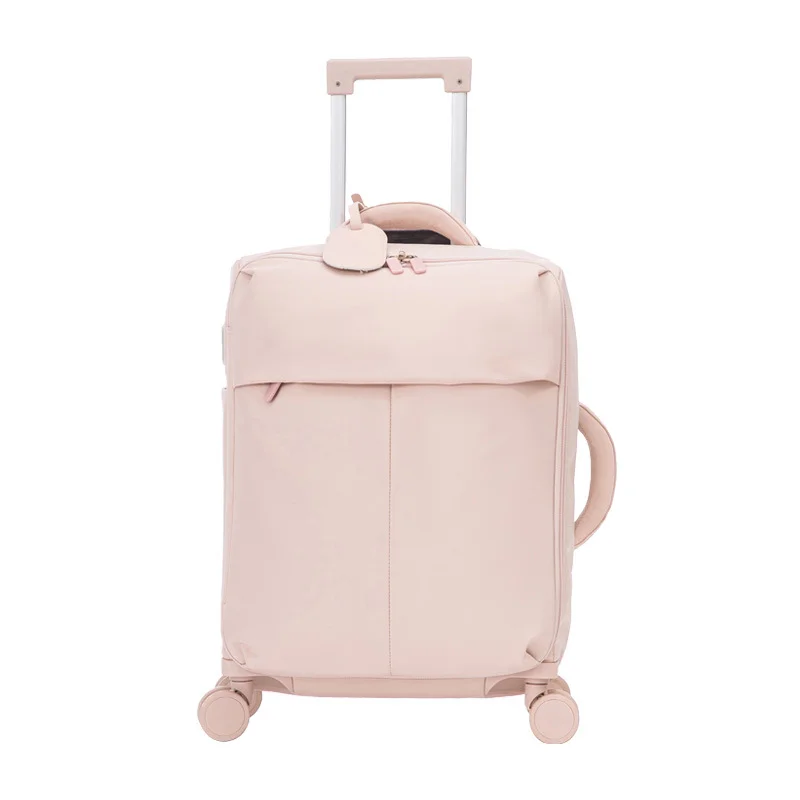 Guangzhou Fuliya Industry Co.,Ltd C-81170 Ultra-light trolley luggage, waterproof nylon, one-touch aluminum handle, USB port, combination lock, silent spinner wheels, and 1:9 open ratio - for boarding and short trips.