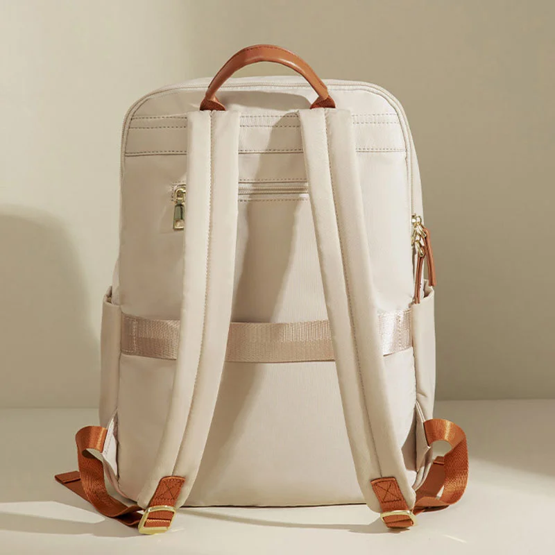 Guangzhou Fuliya Industry Co.,Ltd C-81172  Large-capacity backpack, water-resistant, multi-layer storage, front zipper pocket, side pocket, hidden zipper pocket, laptop compartment, and luggage strap - for school, commuting, and travel.