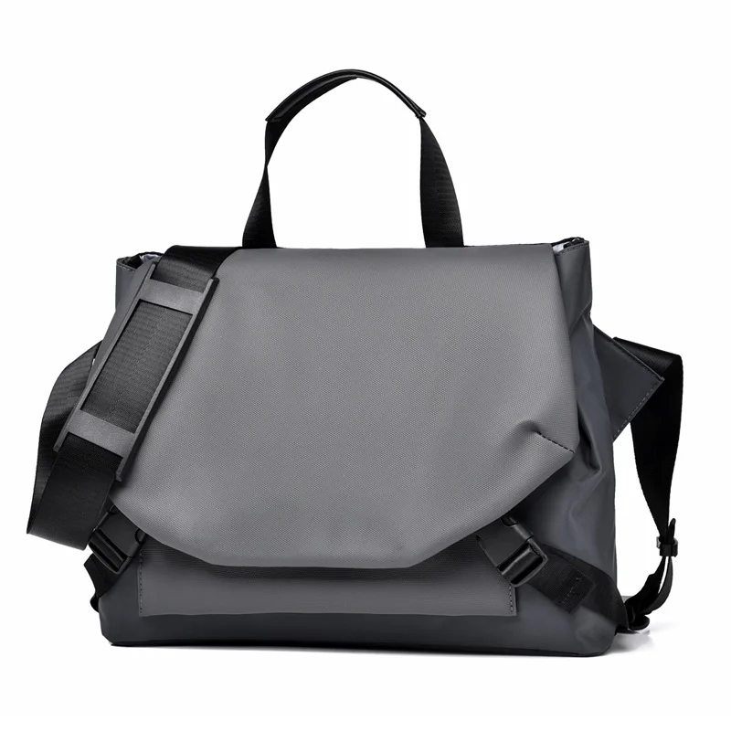 Guangzhou Fuliya Industry Co.,Ltd C-81179 Men's casual shoulder/crossbody bag, water-resistant, large capacity, front magnetic pocket, back zipper pocket, and non-slip shoulder pad - for commuting, business trips, and travel.