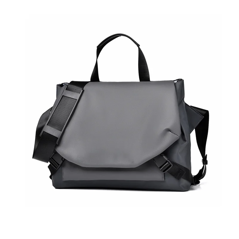 Guangzhou Fuliya Industry Co.,Ltd C-81179 Men's casual shoulder/crossbody bag, water-resistant, large capacity, front magnetic pocket, back zipper pocket, and non-slip shoulder pad - for commuting, business trips, and travel.