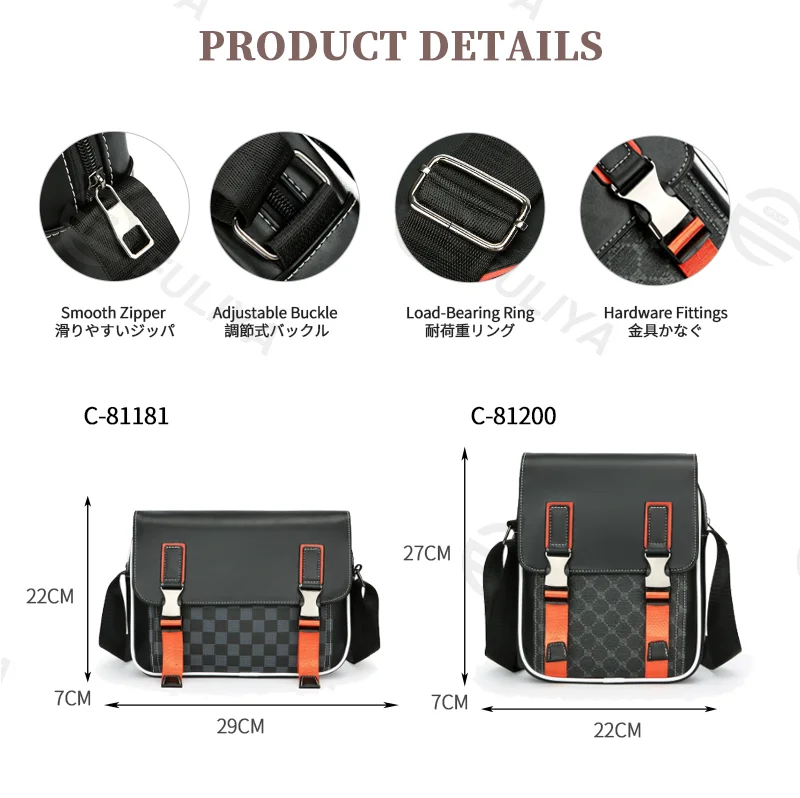 Guangzhou Fuliya Industry Co.,Ltd C-81200 Water-repellent and scratch-resistant fabric, large capacity with multiple compartments, smooth zipper and hardware buckles - suitable for casual commuting and daily use.