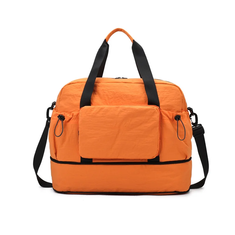 Guangzhou Fuliya Industry Co.,Ltd C-81193 Foldable gym travel bag, wet/dry separation, large capacity, adjustable strap, and luggage strap - hand, shoulder, or crossbody carry for fitness, travel, and daily use.