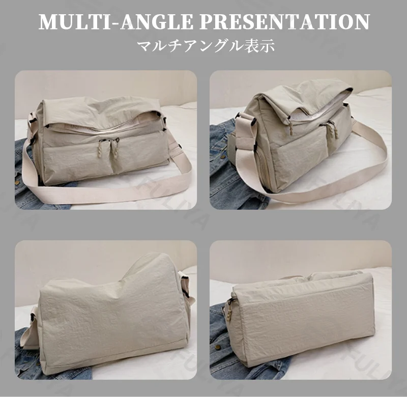 Guangzhou Fuliya Industry Co.,Ltd C-81199 Waterproof travel gym bag, large capacity, shoe compartment, wet/dry pocket, adjustable strap, and comfortable handle - hand, shoulder, or crossbody carry for travel, fitness, and sports.