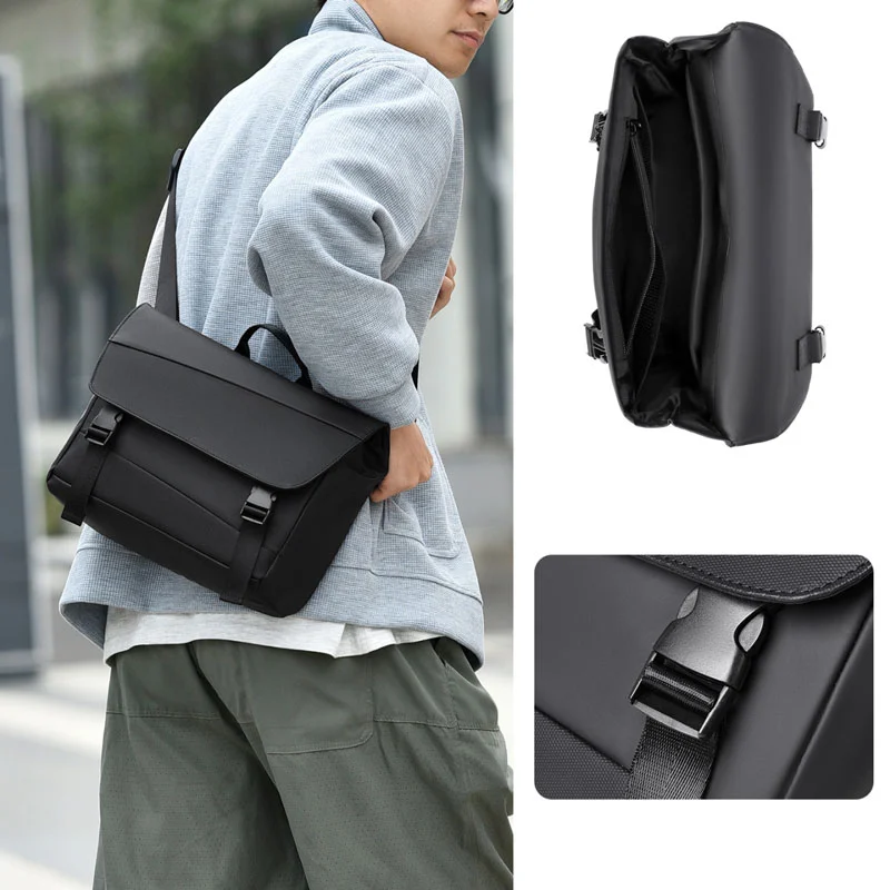 Guangzhou Fuliya Industry Co.,Ltd C-81205  Minimalist commuter shoulder bag, water-resistant and scratch-resistant, multi-layer large capacity, reinforced shoulder strap and comfortable handle, front and back zipper pockets - for daily use and travel.