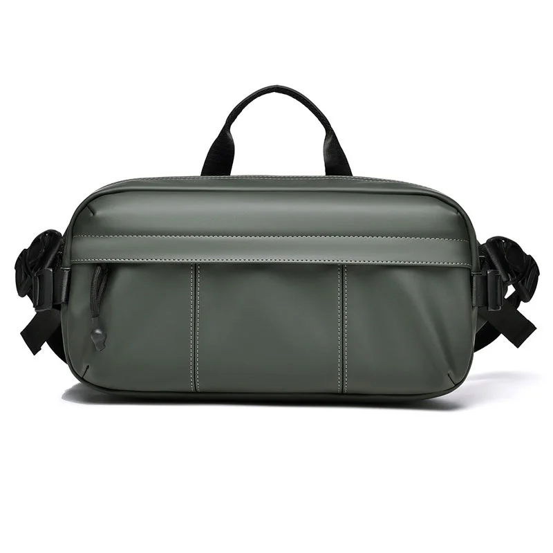 Guangzhou Fuliya Industry Co.,Ltd C-81207 Lightweight waterproof men's crossbody bag, multi-compartment storage, swivel quick-release buckle, adjustable strap and comfortable handle - wear as chest or crossbody for commuting, cycling, and sports.