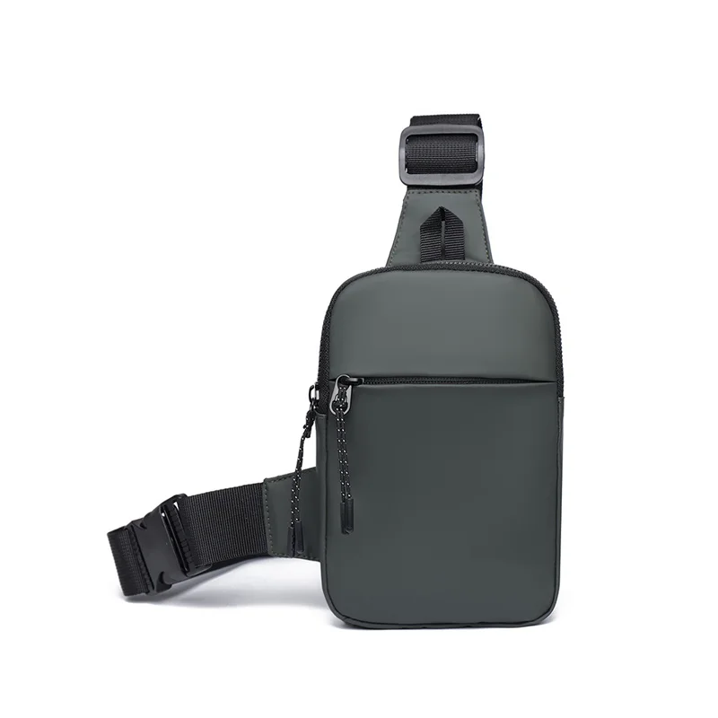 Guangzhou Fuliya Industry Co.,Ltd C-81208 Lightweight waterproof men's crossbody bag, multi-compartment storage, swivel quick-release buckle, adjustable strap and comfortable handle - wear as chest or crossbody for commuting, cycling, and sports.