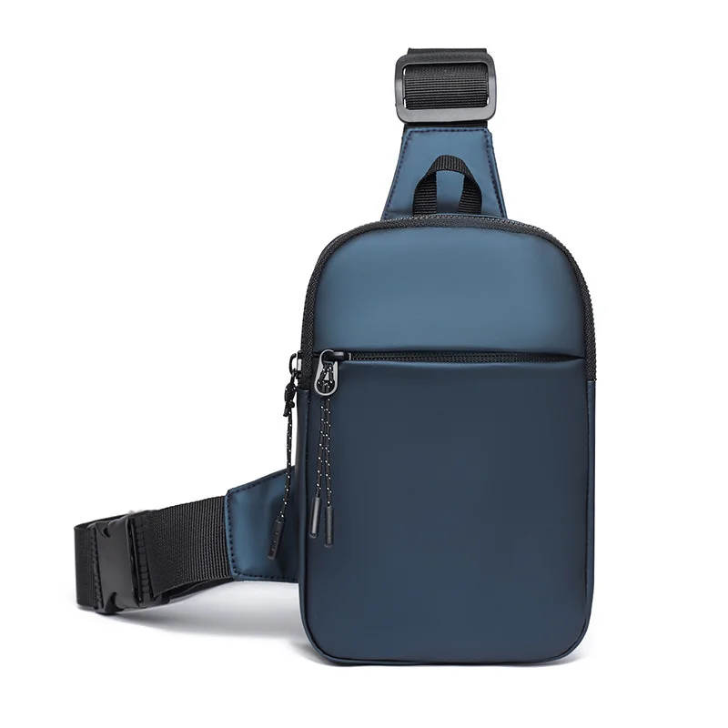 Guangzhou Fuliya Industry Co.,Ltd C-81208 Lightweight waterproof men's crossbody bag, multi-compartment storage, swivel quick-release buckle, adjustable strap and comfortable handle - wear as chest or crossbody for commuting, cycling, and sports.